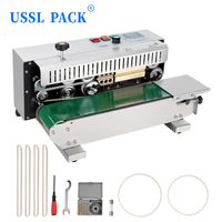 Scelleuse de convoyeur continue mini 900MWS pour sachets de nourriture pour animaux, machine de scellage thermique automatique pour petits emballages de nourriture pour animaux de compagnie en détail