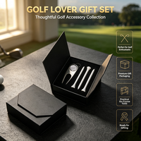 Élégant ensemble d'outils de réparation de divots de golf avec tees en bois, accessoire de golf personnalisé, cadeau pour les amateurs de golf, souvenir d'entreprise pour le golf