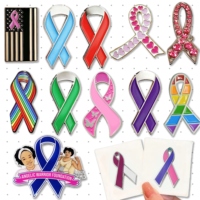 Épingles de revers personnalisées en ruban rose pour la sensibilisation au cancer du sein, soutien et espoir, événements caritatifs, campagnes d'octobre, vente en gros, badge métallique