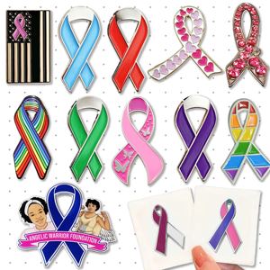 Spille Personalizzate con Nastro Rosa per la Consapevolezza sul Cancro al Seno, Supporto e Speranza, Eventi di <span class=keywords><strong>Beneficenza</strong></span>, Campagne di Ottobre, Distintivi in Metallo all'Ingrosso - Product Image 6