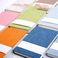 Carnet personnalisé A5 en tissu imprimé, 128 feuilles, reliure cousue, ligné ou vierge, journal, OEM ODM, vente en gros, cadeau d'entreprise, papeterie écologique