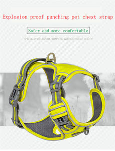 नो-पुल डॉग हार्नेस-अनुशंसित समायोज्य चिंतनशील ऑक्सबोर्ड आसान-नियंत्रित आउटडोर चलने वाले हार्वे सेट - Product Image 5