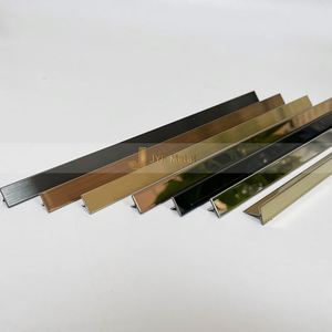 LL122 - Molduras de Acero Inoxidable en Forma de T con Acabado Espejo para Decoración de Pisos/Paredes de Apartamentos y Hoteles - Duraderas e Impermeables - Product Image 5