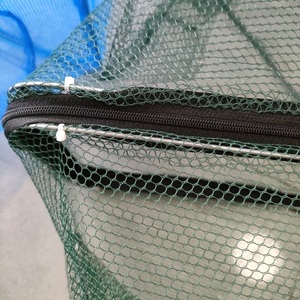 6 trous pliés Portable hexagone filet de pêche écrevisse poisson piège crevettes <span class=keywords><strong>carpe</strong></span> attrape Cages filets à mailles piège à crabe - Product Image 3