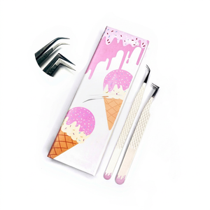 Pinzas de Acero Inoxidable de Alta Precisión y Durabilidad, Antiestáticas, para Extensión de Pestañas, Pinzas para Empacar Pasteles de Cumpleaños y Helados - Product Image 1
