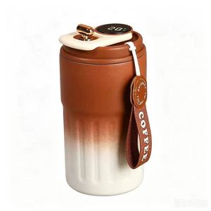 แก้วกาแฟอัจฉริยะ 450 มล. พร้อมฝาแสดงอุณหภูมิ พกพาสะดวก สกรีนโลโก้ได้  ลายอนิเมะ/โรแมนติก/เรโทร สำหรับแจกเป็นของพรีเมี่ยม - Product Image 4