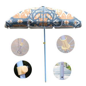 ร่มชายหาดพับได้ขนาดใหญ่แบบพกพา OEM สั่งทำพิเศษ ป้องกันลม พิมพ์โลโก้ พร้อมป้องกันรังสียูวี - Product Image 2