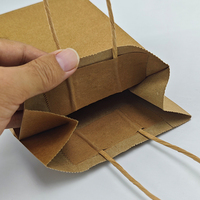 Sac en papier kraft de luxe recyclable à prix d'usine avec poignée en corde de coton, impression offset, logo personnalisé pour promotion et exposition