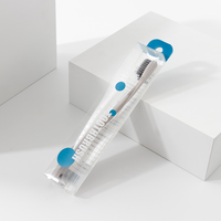 Boîte d'emballage en plastique pour animaux de compagnie avec logo personnalisé, boîte en plastique transparente pliable, petite boîte d'emballage pour brosse à dents