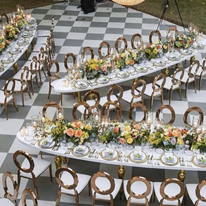 Sillas De Usadas <span class=keywords><strong>Dorada</strong></span> Para Eventos Venta caliente Chaise Medaillon Dinning Modern Nordic Wedding Chair - Product Image 4