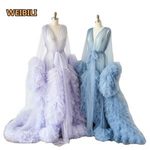 Robe de maternité transparente en tulle à volants <span class=keywords><strong>sexy</strong></span> et longue pour la <span class=keywords><strong>photographie</strong></span> de grossesse - Product Image 6