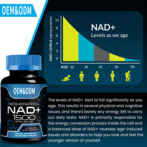 Suplemento NAD de etiqueta privada 1500mg Suplemento NAD + liposomal con resveratrol NAD Plus Cápsulas Suplemento de refuerzo - Product Image 5