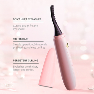 <span class=keywords><strong>Rizador</strong></span> <span class=keywords><strong>de</strong></span> <span class=keywords><strong>Pestañas</strong></span> Calefactado con Diseño Anti-Quemaduras OEM para Mujer, con Peine para <span class=keywords><strong>Pestañas</strong></span>, Recargable por USB, Herramientas <span class=keywords><strong>de</strong></span> Maquillaje - Product Image 4