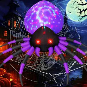 Araña Inflable Personalizada de 5 Pies, Decoración Inflable de Halloween para Exteriores con Luces LED - Product Image 1