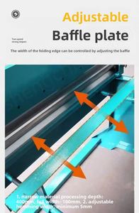 600mm Manual Pneumatic Right-angle Pressing Brake Iron Plate Folding <b>Machine</b> Signboard Edge Folding Machinery <b>Bending</b> <b>Machine</b> - Product Image 5