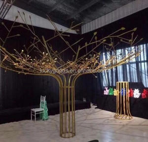 ขนาดใหญ่งานแต่งงานหมั้นตกแต่งทองเวทีโลหะต้นไม้ในการขาย - Product Image 1