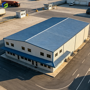 Heavy Structural Steel Frame Commercial Warehouse Wide Clear Span Prefabricated Industrial Distribution <b>Hub</b> Terminal - Product Image 1