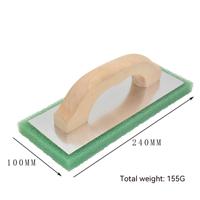 Éponge avec manche en bois, truelles à plâtre pour la construction, outils à main pour le béton, brosse