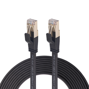 Bochara chapado en oro plano Cat8 Ethernet Rj45 <span class=keywords><strong>Cable</strong></span> macho <span class=keywords><strong>a</strong></span> macho multiblindado <span class=keywords><strong>para</strong></span> módem enrutador red LAN 5m 10m 15M 20m - Product Image 1