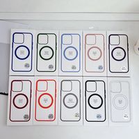 Étui Transparent de Luxe pour iPhone 17 16 Pro Max 15 14 13 12 11 Pro XS XR Max 7 8 Plus Mini, Coque de Téléphone à Chargement Magnétique Sans Fil
