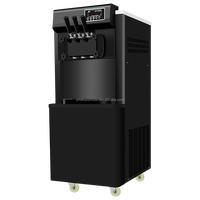 Machine à glace industrielle pour fruits et noix, lait et eau, à économie d'énergie, haute efficacité, entièrement en acier inoxydable, usage commercial, 3 saveurs