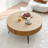 Meilleures ventes Table basse centrale de salon en bois massif et en fer Meubles de salon au design moderne à un prix