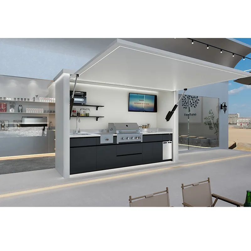 Sıcak satış açık gaz ızgara barbekü özelleştirilmiş portableoutdoor açık mutfak açık mutfak barbekü ada