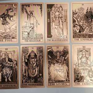 Cartas de Juego de PVC Plegables e Impermeables Personalizadas, 78 Cartas de Tarot <span class=keywords><strong>Vetter</strong></span> Starter, con Cajas de Regalo en Dorado, Oro Rosa y Rosa - Product Image 4