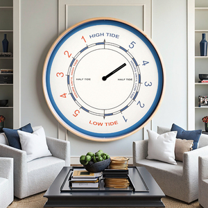 Horloges murales à quartz rondes modernes et simples de 12 pouces en bois et plastique avec affichage à aiguilles pour salon, logo <span class=keywords><strong>personnalisé</strong></span>, vente en gros - Product Image 3