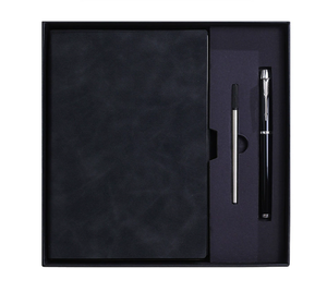 Ensemble de carnet de notes d'affaires haut de gamme personnalisé, boîte-cadeau pratique avec tasse isotherme et parapluie - Product Image 3