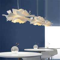 Lustre en Fer Simple Style Nordique Moderne pour Chambre Parentale, Design Pétale Cône de Pin, Décoration Intérieure, Installation Plafond