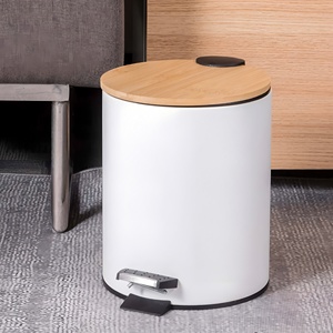 <span class=keywords><strong>Cubo</strong></span> de <span class=keywords><strong>Basura</strong></span> con Tapa de Bambú de 5L, <span class=keywords><strong>Cubo</strong></span> de <span class=keywords><strong>Basura</strong></span> con Pedal para el Hogar, <span class=keywords><strong>Cubo</strong></span> de <span class=keywords><strong>Basura</strong></span> de Acero Inoxidable para <span class=keywords><strong>Cocina</strong></span> y Oficina - Product Image 5