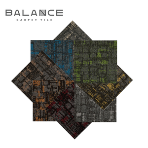 China Manufacturer Direct Supply Easy Install PP Surface PVC Backing Conference Squares <strong>Carpet</strong> <strong>Tiles</strong> for Office Flooring - Product Image 1