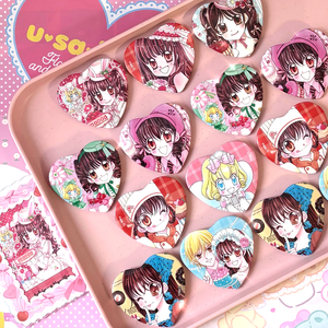 Op maat gemaakte ronde blikken badges met hitte-sublimatie bedrukte labels, cartoon anime metalen knopen, blikken, metaal ambachten - Product Image 4