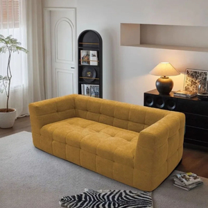 Cheap Contemporary Square Velvet Sectional <b>Sofa</b> Two Seat Mall Apartment Hotel Villa-Friendly Eco-Friendly Durable Upholstered - Product Image 5