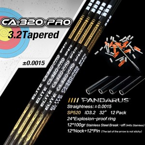 Pandarus CA320PRO 3.2mm Front Taper ACC Shaft Identique au X10 Protour pour tir à l'arc composé sur cible CA320PRO Pandarus CA320 - Product Image 5