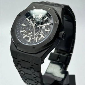 Montre de luxe avec mouvement NH70, boîtier en acier inoxydable de 41 mm, cadran ajouré résistant à l'eau - Product Image 2