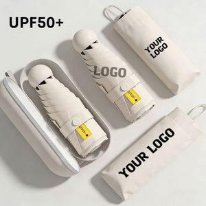 Sombrilla de Viaje Portátil con Protección Solar UPF 50+ y Bloqueador UV, Diseño de Logotipo Colorido, para Mujer, Regalo Promocional - Product Image 1