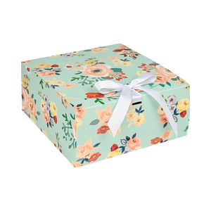 Scatole Regalo Vintage con Stampe Floreali JUNHAO, Riciclabili, con Manici e Nastri, 8x8x4 Pollici, per Proposte di Damigelle e Matrimoni - Product Image 6