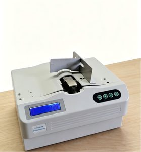 Machine à lier les billets de banque compacte, portable, entièrement automatique, de bureau, à fusion à chaud, à double bande adhésive - Product Image 1