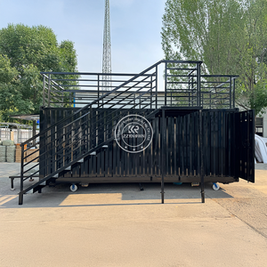 Conteneur d'expédition personnalisé pour restaurant sur roues Conteneur pliable pour restaurant conteneur de restaurant de 40 pieds avec terrasse - Product Image 1