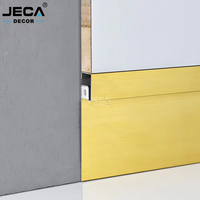 Plinthe LED JECA pour la décoration des sols, accessoires de carrelage, plinthe dorée LED, bordure métallique intérieure