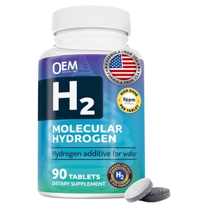 Comprimés d'eau hydrogénée OEM H2, suppléments d'hydrogène moléculaire <span class=keywords><strong>avec</strong></span> magnésium pour soutenir la vitalité, la santé cérébrale et cognitive. - Product Image 1