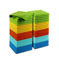Colorful Microfiber Twist Loop Cleaning Cloths, Lint Free Absorbent Towels for Kitchen Car & Household Cleaning