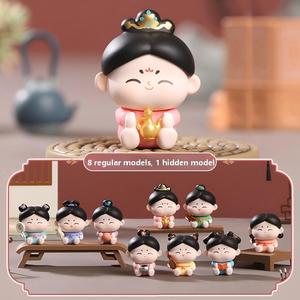 ตุ๊กตาจีนโบราณรูปทรงกลมเล็กๆ สมัยราชวงศ์ถัง งานฝีมือเรซิ่นตกแต่งขนาดจิ๋ว สำหรับเด็กชายและเด็กหญิง ของขวัญสำหรับเล่นเกม - Product Image 5