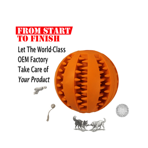 OEM Classic Silicone Slow Feeder Dog Ball Soft Interactive Pet Food Dispensing Cat Bowl Squeaky Feature Pet Snack Leakage Toy - Product Image 1