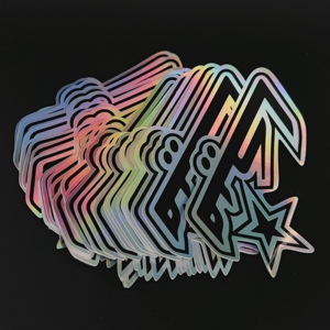 Benutzer definierte gedruckte 3D Anime Holo graphic <span class=keywords><strong>Sticker</strong></span> Labels Neue Designs mit Logo Laser für die Verpackung - Product Image 3