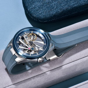 นาฬิกาข้อมือ Pagani Design Skeleton Quartz Sport ขนาด 42 มม. สายสแตนเลสสตีลและยาง  หน้าปัดแบบเข็ม  สำหรับผู้ชาย กันน้ำ 100 เมตร รุ่น PD-YS030 - Product Image 3