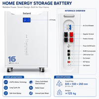 Batería Solar Inteligente para Exteriores, 16KWh, 51.2V, 314Ah, con WIFI, 8000 Ciclos, Libre de Mantenimiento