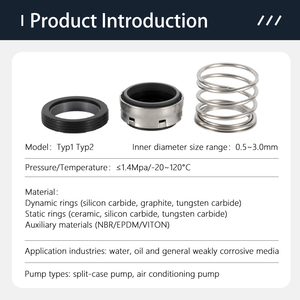 ชุดซีลกันรั่วแบบกลไกสแตนเลสสำหรับปั๊มแบบ Mid-shaft ขายส่ง ได้รับการรับรองมาตรฐาน ISO9001 แรงดัน 1.4Mpa รุ่น TYP1 ยี่ห้อ Korman - Product Image 4